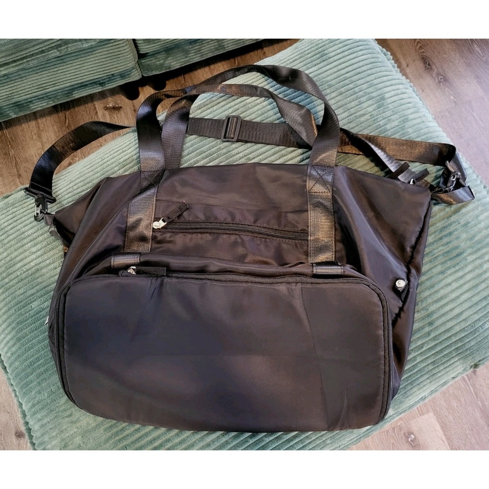 The Foldie Expandable Travel Tote Bag Black - Picture 2 of 6